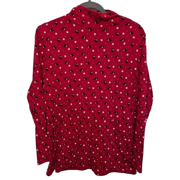 White Stag Vintage Holiday Mockneck Novelty Top Red Size Large - Picture 1 of 3